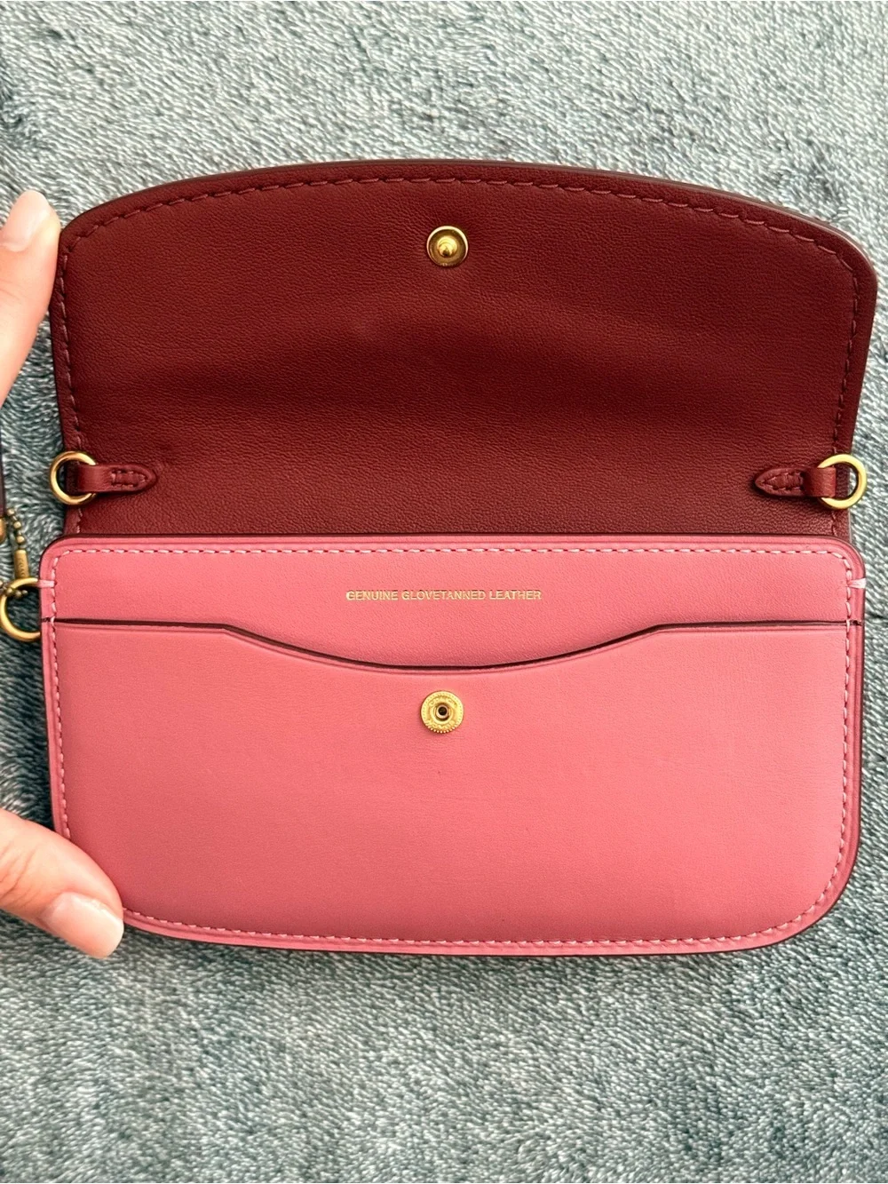 Coach 1941 rose clutch glove tanned leather